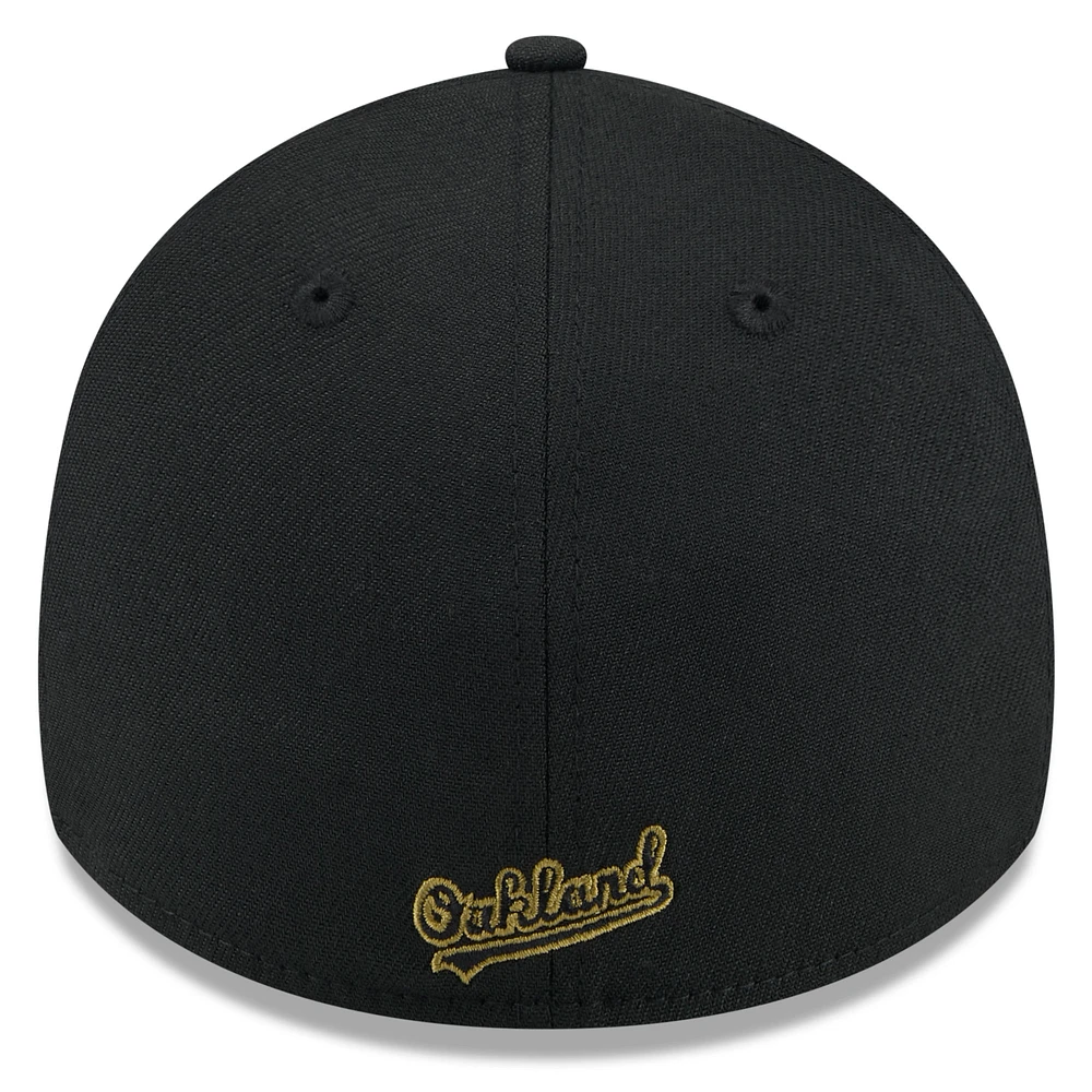 Men's New Era  Black Oakland Athletics 2024 Armed Forces Day 39THIRTY Flex Hat
