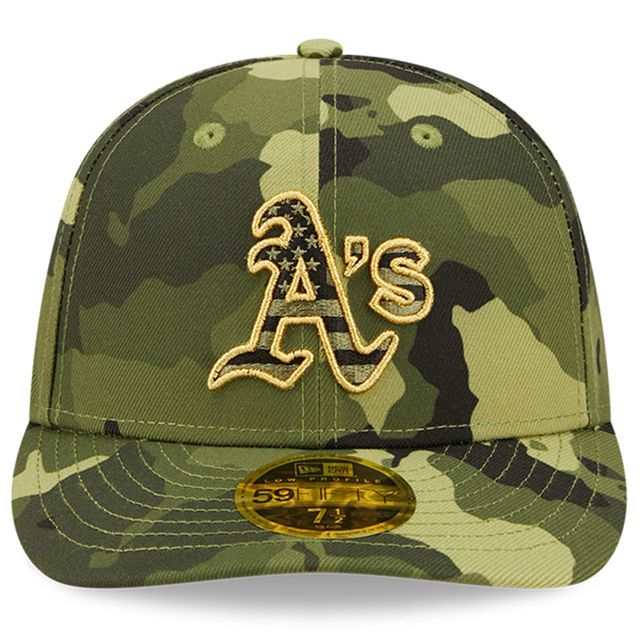 Casquette à profil bas 59FIFTY pour homme New Era Camo Oakland Athletics 2022 Armed Forces Day On-Field