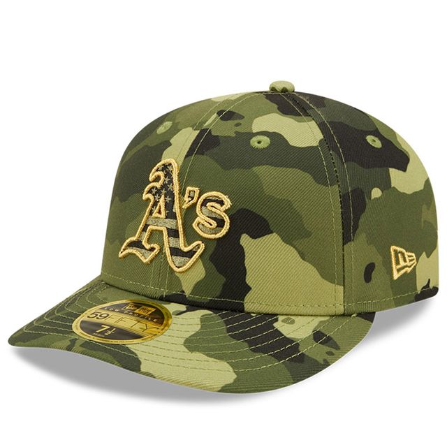 Casquette à profil bas 59FIFTY pour homme New Era Camo Oakland Athletics 2022 Armed Forces Day On-Field