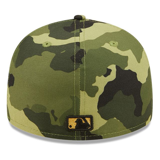 Casquette à profil bas 59FIFTY pour homme New Era Camo Oakland Athletics 2022 Armed Forces Day On-Field