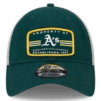 Men's New Era Green Oakland Athletics Property Trucker 9TWENTY Snapback Hat