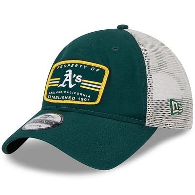 Casquette snapback Oakland Athletics Property Trucker 9TWENTY verte New Era pour homme