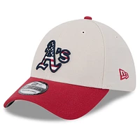Men's New Era  Khaki/Red Oakland Athletics 2024 Fourth of July 39THIRTY Flex Hat