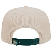 Men's New Era Khaki Oakland Athletics Summer Essential Golfer Snapback Hat