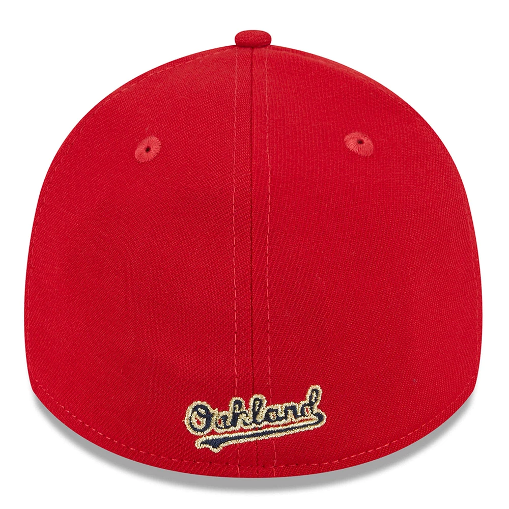 Men's New Era  Red Oakland Athletics 2023 Fourth of July 39THIRTY Flex Fit Hat