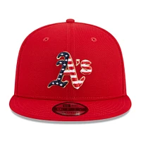 Men's New Era  Red Oakland Athletics 2023 Fourth of July 9FIFTY Snapback Adjustable Hat