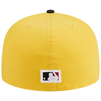 Casquette ajustée Oakland Athletics Grilled 59FIFTY jaune/noir pour homme de New Era