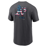 Men's Nike Anthracite Oakland Athletics Americana T-Shirt