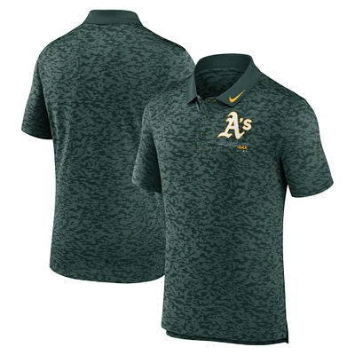 Polo Nike vert Oakland Athletics Next Level Performance pour homme