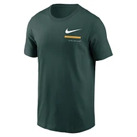 T-shirt à épaules dénudées Nike vert Oakland Athletics pour homme