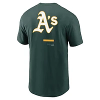 T-shirt à épaules dénudées Nike vert Oakland Athletics pour homme