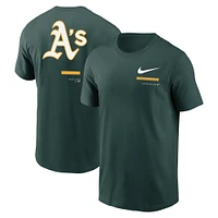 T-shirt à épaules dénudées Nike vert Oakland Athletics pour homme
