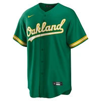 Men's Nike JD Davis Kelly Green Oakland Athletics Alternate Replica Jersey