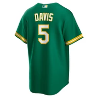 Men's Nike JD Davis Kelly Green Oakland Athletics Alternate Replica Jersey