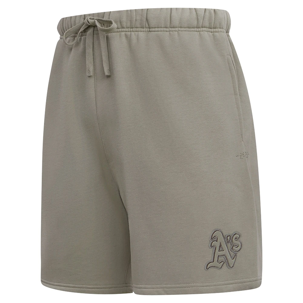 Men's Pro Standard Pewter Athletics Neutral Fleece Shorts