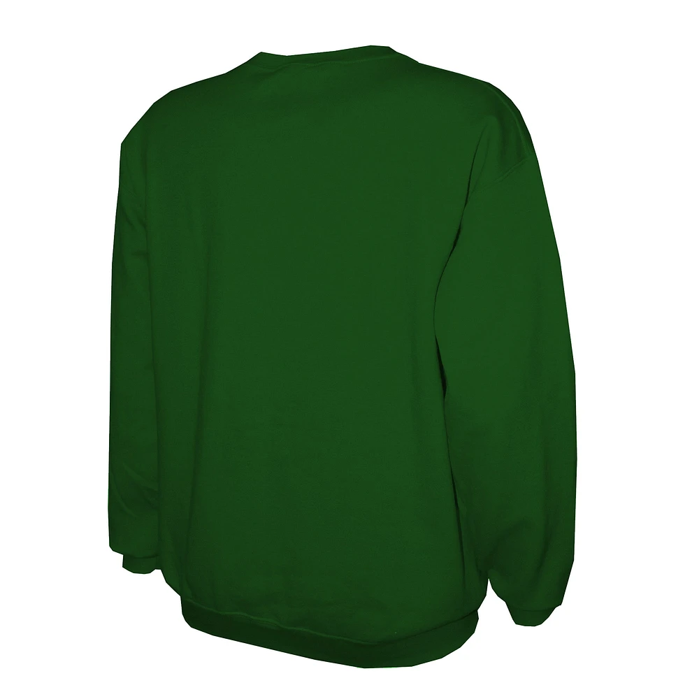 Men's Stitches Green Oakland Athletics Lightweight Crew Sweatshirt