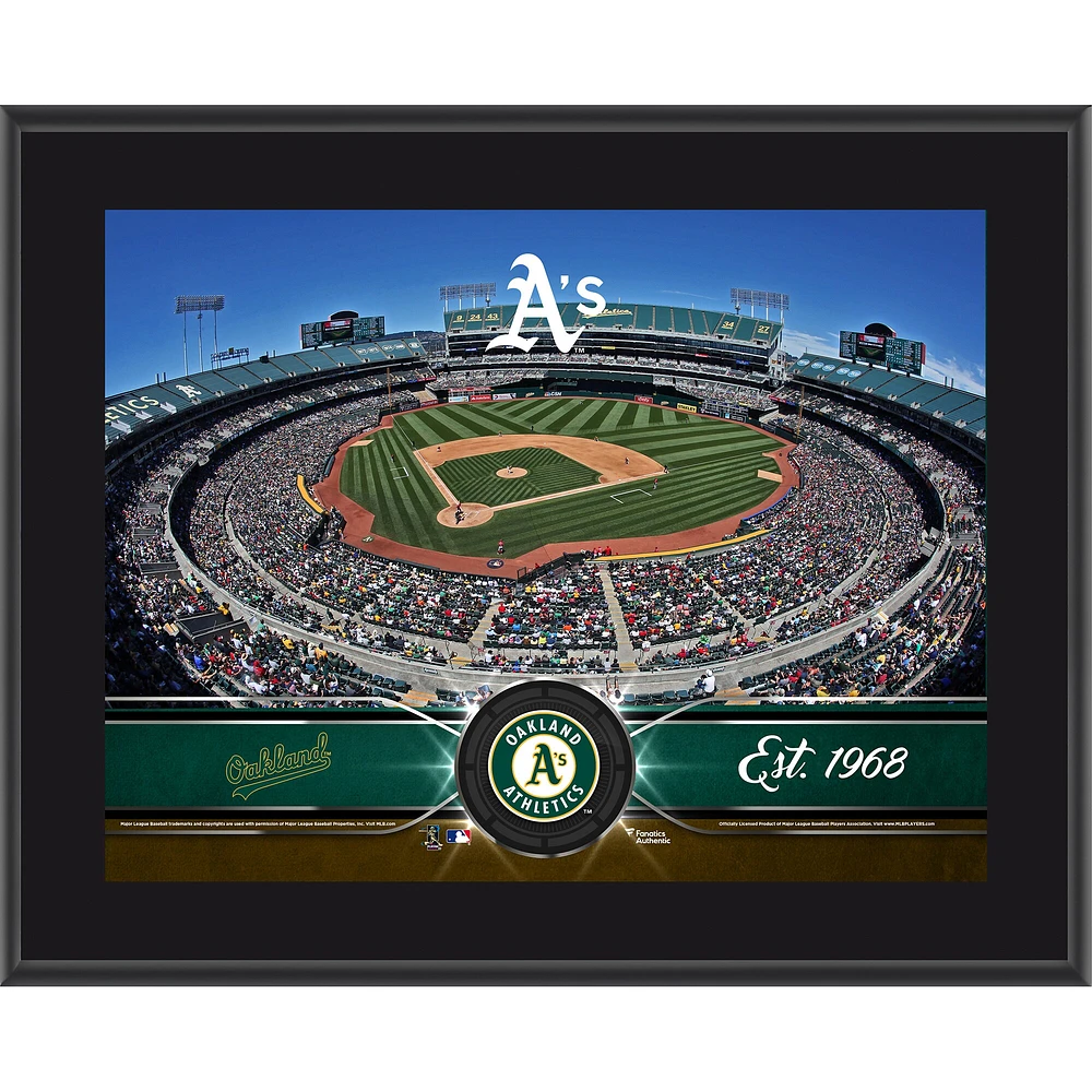 Plaque d'équipe sublimée Oakland Athletics 10,5" x 13"