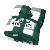 Oakland Athletics 50'' x 60'' Buffalo Check Frosty Fleece Blanket