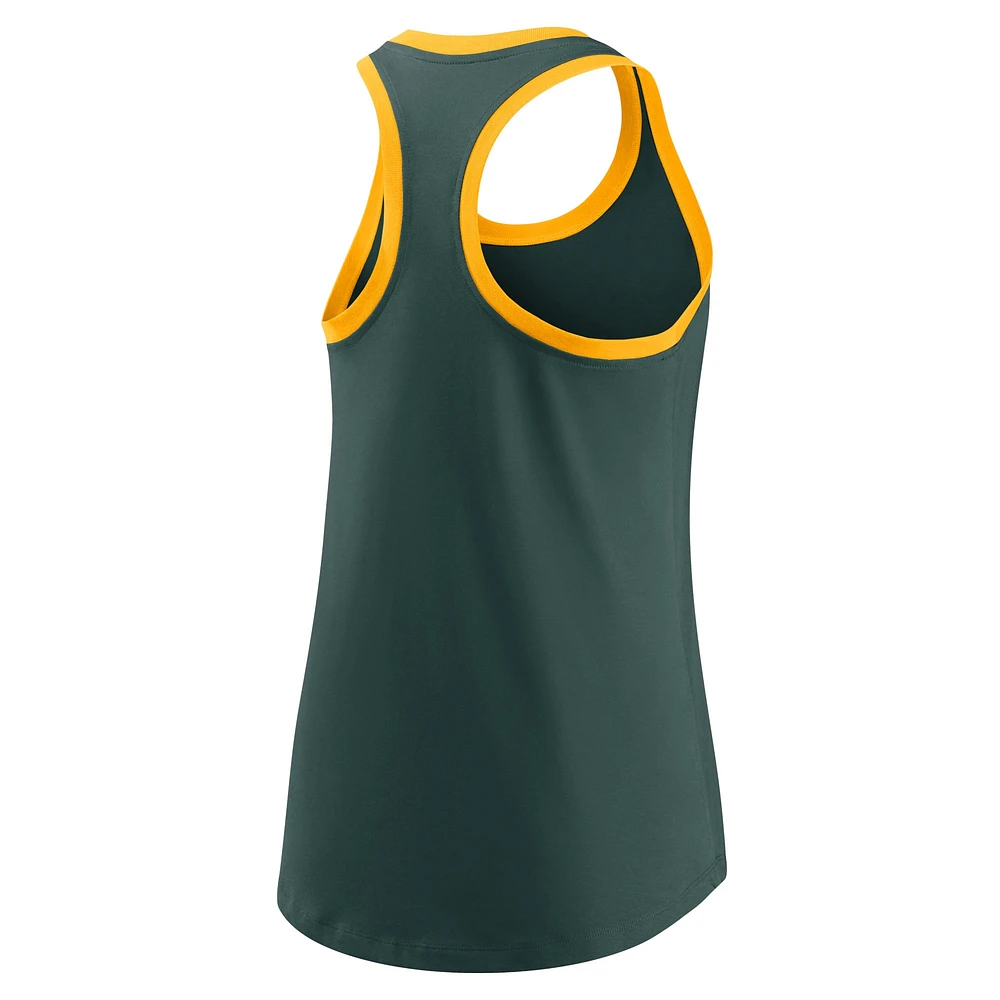 Women's Nike Green Oakland Athletics Tech Tri-Blend Tank Top