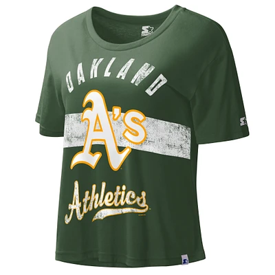 Haut court Starter Green Oakland Athletics Record Setter pour femme