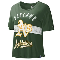 Haut court Starter Green Oakland Athletics Record Setter pour femme