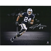 Charles Woodson Oakland Raiders Autographed 11" x 14" Black Jersey Spotlight Photograph