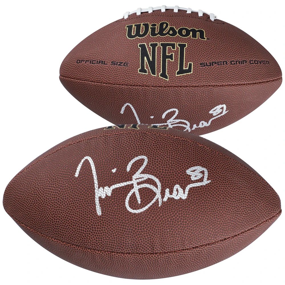 Réplique de ballon de football Duke autographiée par Tim Brown des Oakland Raiders