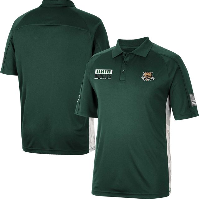 Colosseum Green Ohio Bobcats OHT Military Appreciation Snow Camo Polo pour homme