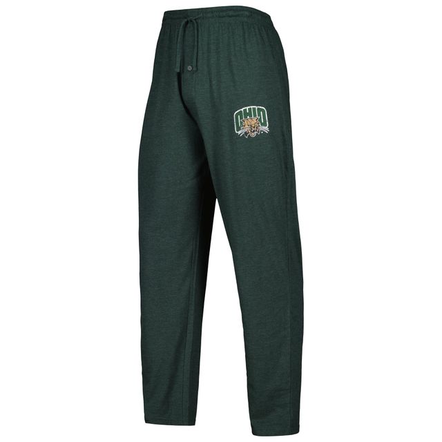 Ensemble de nuit pour hommes Concepts Sport Green/Charcoal Ohio Bobcats Meter T-shirt à manches longues et pantalon