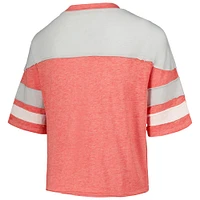 Girls Youth Scarlet Ohio State Buckeyes Sunday Friday Sleeve Stripe Jersey T-Shirt
