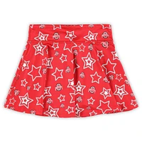 Jupe-short fluide pour jeunes filles ZooZatz Scarlet Ohio State Buckeyes Star