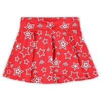 Jupe-short fluide pour jeunes filles ZooZatz Scarlet Ohio State Buckeyes Star