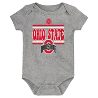 Infant Ohio State Buckeyes Sunday Comics 3-Pack Bodysuit Set