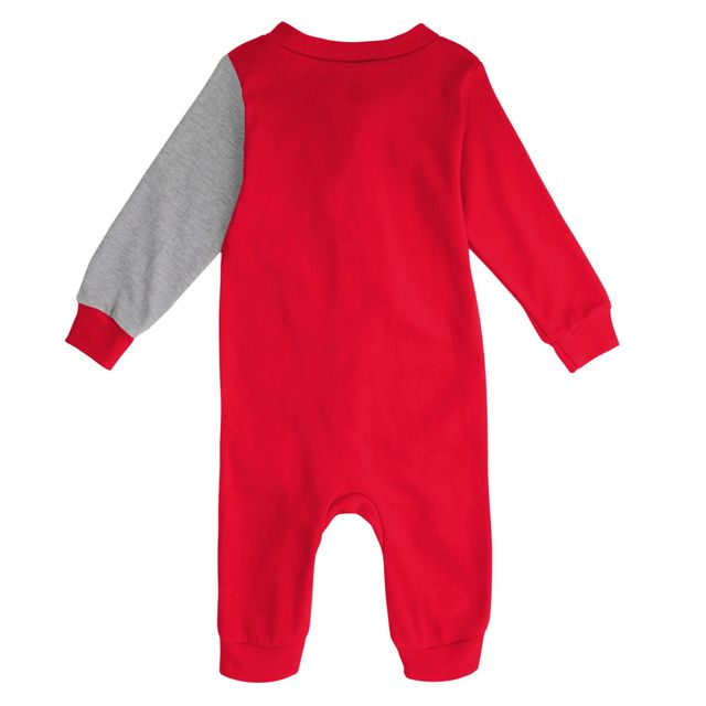Infant Scarlet/Heather Grey Ohio State Buckeyes Halftime Two-Tone Sleeper