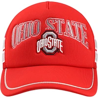 Casquette réglable de camionneur à bande latérale '47 Scarlet Ohio State Buckeyes pour hommes