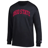 Men's Champion  Black Ohio State Buckeyes Basic Arch Long Sleeve T-Shirt