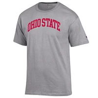 Men's Champion  Heather Gray Ohio State Buckeyes Basic Arch T-Shirt