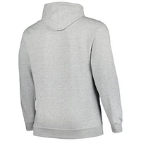 Men's Champion Heather Gray Ohio State Buckeyes Big & Tall Arch Over Logo Powerblend Pullover Hoodie