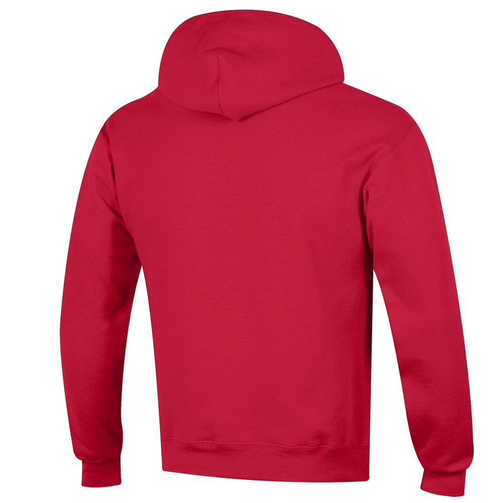 Men's Champion Scarlet Ohio State Buckeyes College Football Playoff 2024 National Champions Helmet Pullover Hoodie