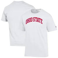 Men's Champion  White Ohio State Buckeyes Basic Arch T-Shirt