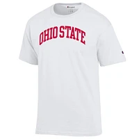 Men's Champion  White Ohio State Buckeyes Basic Arch T-Shirt