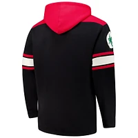 Men's Colosseum Black Ohio State Buckeyes Big & Tall Hockey Lace-Up Pullover Hoodie
