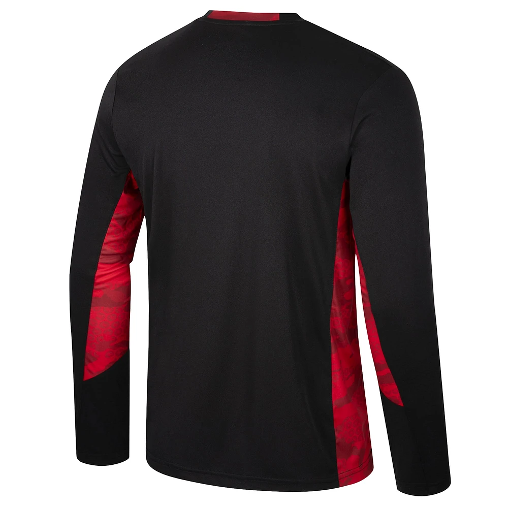 T-shirt à manches longues pour homme Colosseum Black Ohio State Buckeyes Big & Tall On Honor