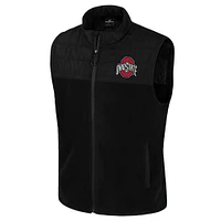 Gilet zippé noir pour homme Colosseum Ohio State Buckeyes Block The Sun