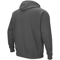 Men's Colosseum Charcoal Ohio State Buckeyes Arch and Logo Pullover Hoodie