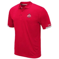 Men's Colosseum Scarlet Ohio State Buckeyes Big & Tall Santry Polo