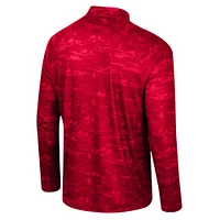 Men's Colosseum Scarlet Ohio State Buckeyes Carson Raglan Quarter-Zip Jacket