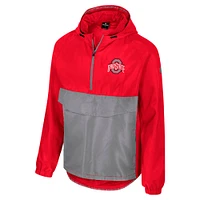 Men's Colosseum  Scarlet Ohio State Buckeyes Reloaded Anorak Half-Zip Jacket