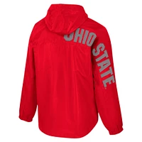 Men's Colosseum  Scarlet Ohio State Buckeyes Reloaded Anorak Half-Zip Jacket