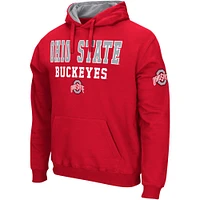 Men's Colosseum Scarlet Ohio State Buckeyes Sunrise Pullover Hoodie